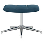 Relaxsessel mit Hocker Blau Samt