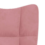 Schaukelstuhl Samt Rosa