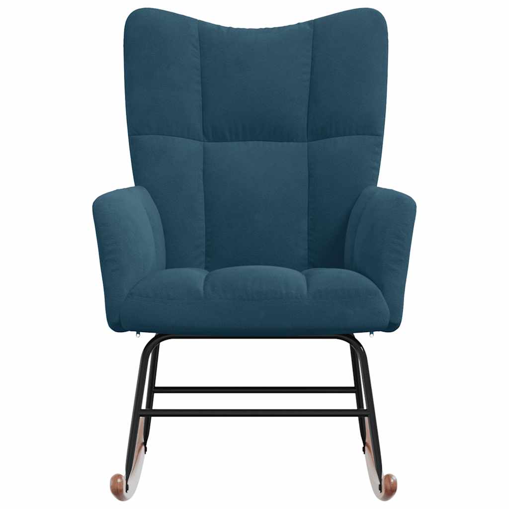 Schaukelstuhl Blau Samt