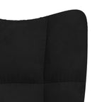 Schaukelstuhl mit Hocker Samt Schwarz