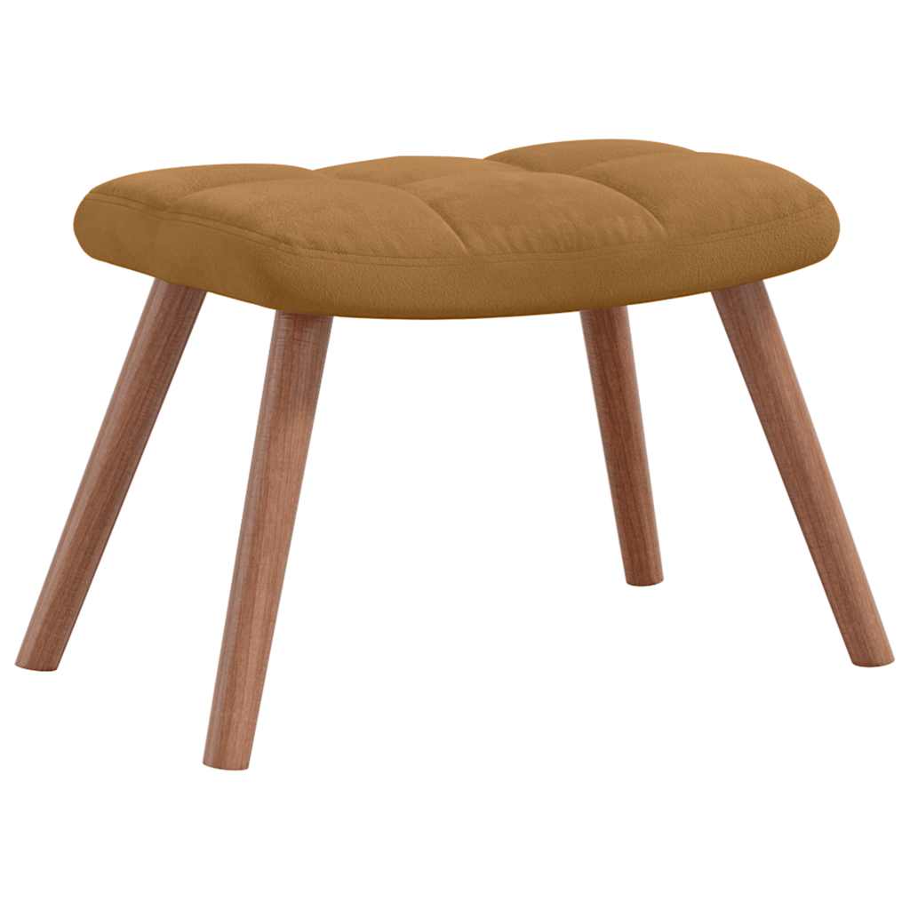 Schaukelstuhl mit Hocker Brauner Samt