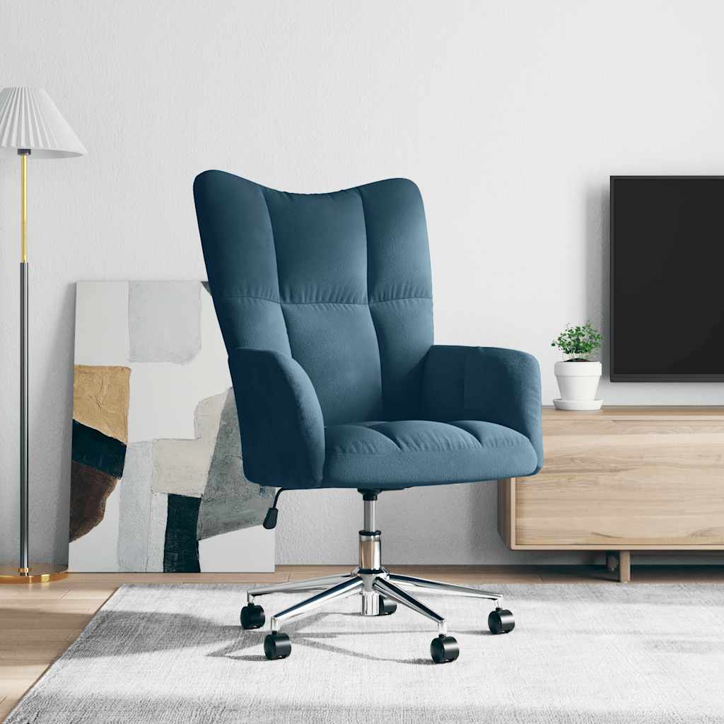 Relaxsessel Blau Samt