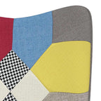 Relaxsessel mit Hocker Patchwork Stoff