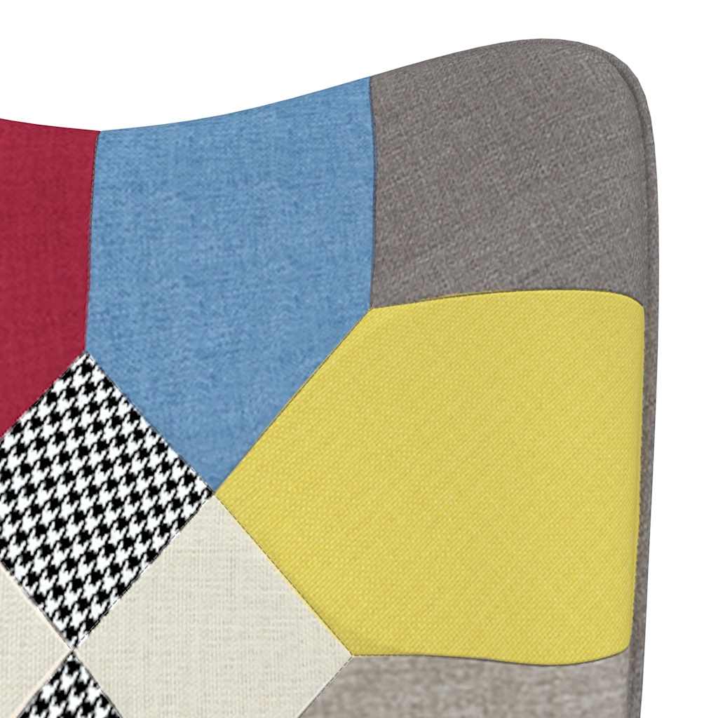 Relaxsessel mit Hocker Patchwork Stoff