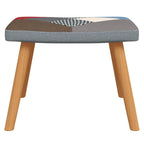 Schaukelstuhl mit Hocker Patchwork Stoff