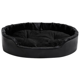 vidaXL Hundebett Schwarz 90x79x20 cm Plüsch und Kunstleder