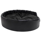 Hundebett Schwarz 99x89x21 cm Plüsch und Kunstleder