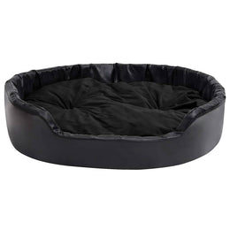 vidaXL Hundebett Schwarz 99x89x21 cm Plüsch und Kunstleder