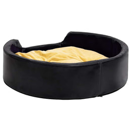 vidaXL Hundebett Schwarz-Gelb 99x89x21 cm Plüsch und Kunstleder