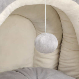 vidaXL Katzenbett 50x50x45 cm Grau und Creme