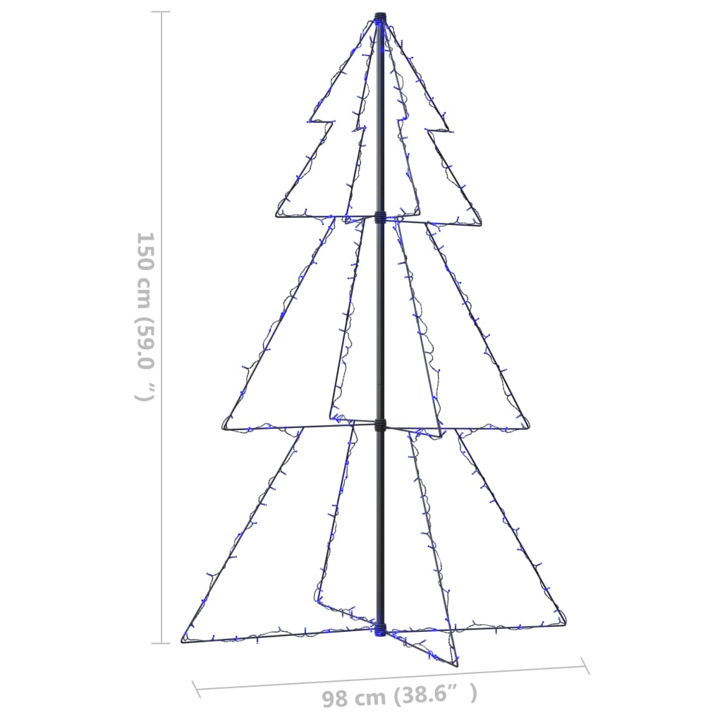 Weihnachtsbaum in Kegelform 200 LEDs Indoor Outdoor 98x150 cm