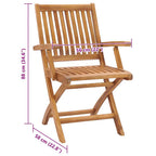 Klappbare Gartenstühle mit Kissen 4 Stk. Massivholz Teak