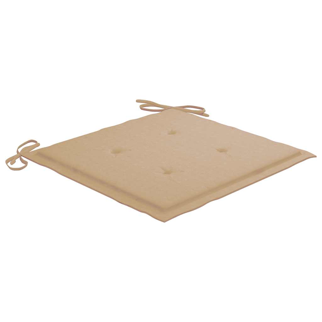 Klappbare Gartenstühle mit Kissen 4 Stk. Massivholz Teak