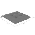 Klappbare Gartenstühle mit Kissen 8 Stk. Massivholz Teak