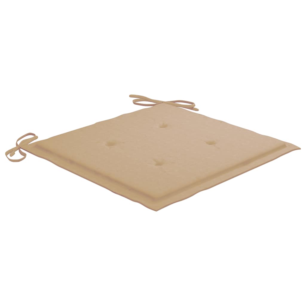 Klappbare Gartenstühle mit Kissen 8 Stk. Massivholz Teak