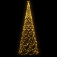 LED-Weihnachtsbaum mit Metallstange 1400 LEDs Warmweiß 5 m