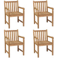 Gartenstühle 4 Stk. Massivholz Teak