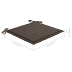 Gartenstühle 6 Stk. mit Taupe Kissen Massivholz Teak