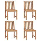 Gartenstühle 4 Stk. mit Kissen Massivholz Teak