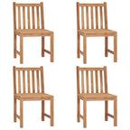 Gartenstühle 4 Stk. mit Kissen Massivholz Teak