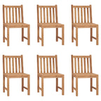 Gartenstühle 6 Stk. mit Kissen Massivholz Teak