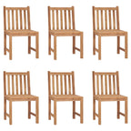 Gartenstühle 6 Stk. mit Kissen Massivholz Teak