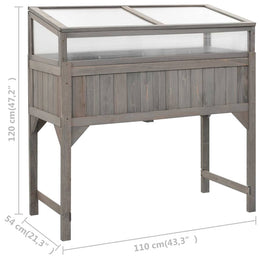 vidaXL Hochbeet mit Gewächshaus 110x54x120 cm Massivholz Tanne