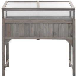 vidaXL Hochbeet mit Gewächshaus 110x54x120 cm Massivholz Tanne