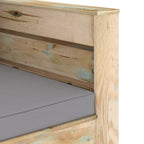 2-tlg. Garten-Lounge-Set mit Kissen Grün Imprägniertes Holz