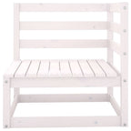 Outdoor-Sofa 3-Sitzer Weiß Massivholz Kiefer