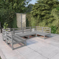 6-tlg. Garten-Lounge-Set Massivholz Kiefer