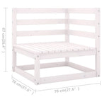 7-tlg. Garten-Lounge-Set mit Kissen Kiefer Massivholz