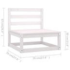 6-tlg. Garten-Lounge-Set mit Kissen Massivholz Kiefer