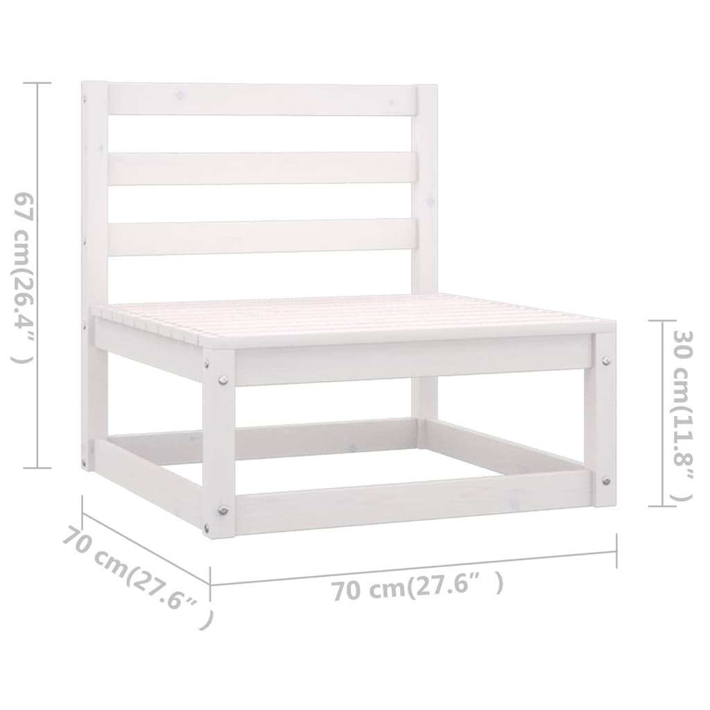 6-tlg. Garten-Lounge-Set mit Kissen Massivholz Kiefer