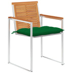 Gartenstühle 4 Stk. mit Kissen Massivholz Akazie