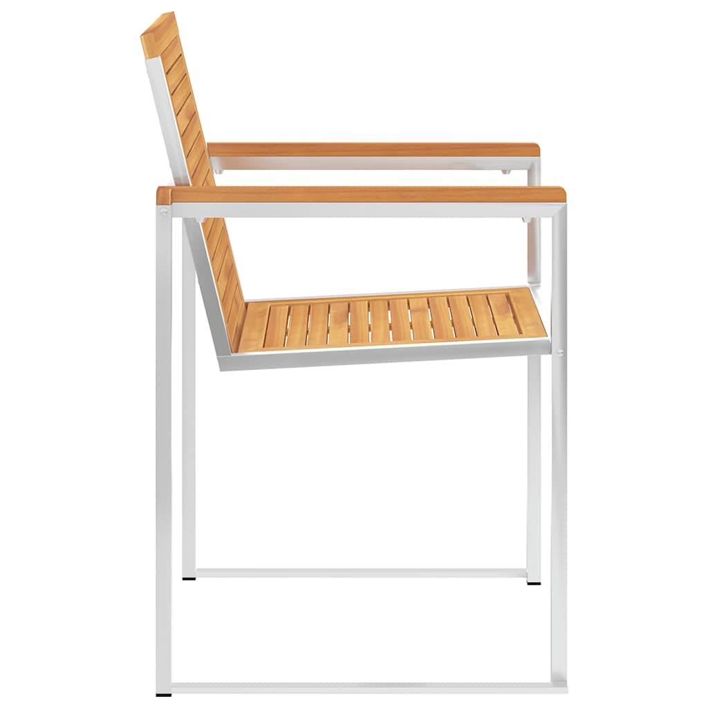 4 Stk. Gartenstühle mit Kissen Massivholz Teak