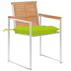 Gartenstühle 4 Stk. mit Kissen Massivholz Teak