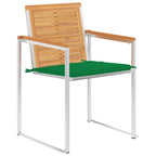Gartenstühle 6 Stk. mit Kissen Massivholz Teak