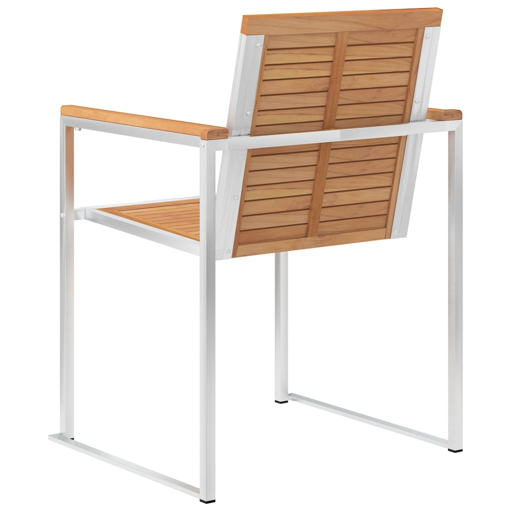 Gartenstühle 6 Stk. mit Kissen Massivholz Teak