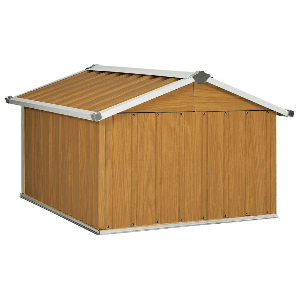 Rasenmäher Garage 92x97x63 cm Verzinkter Stahl Braun
