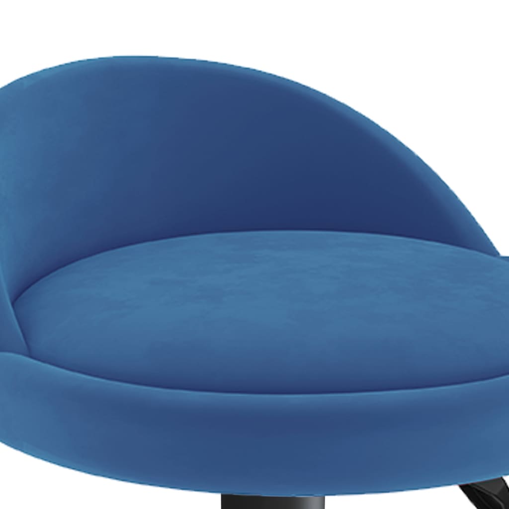 Barhocker 2 Stk. Blau Samt