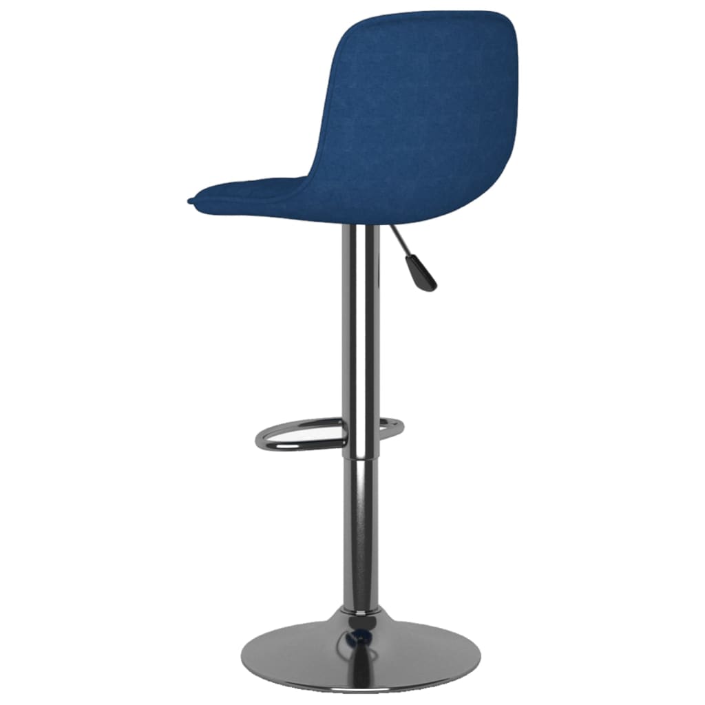 Barhocker 2 Stk. Blau Stoff