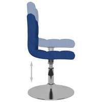 Drehbarer Barhocker Blau Stoff