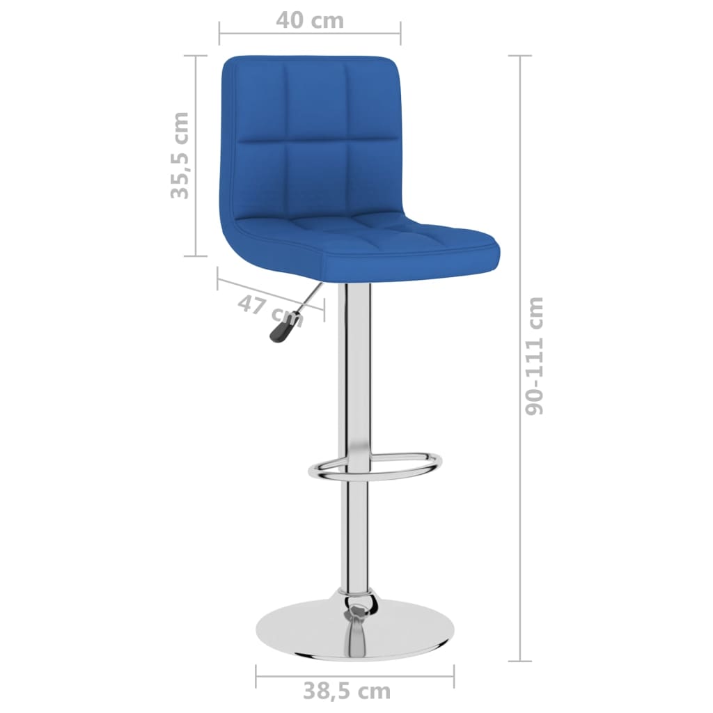 Barhocker Blau Stoff