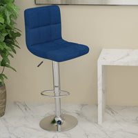 Barhocker Blau Stoff