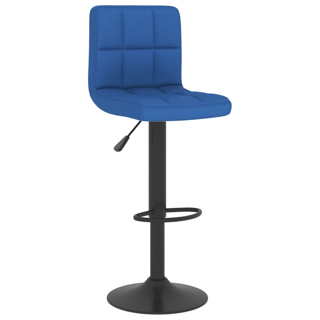 Barhocker 2 Stk. Blau Stoff