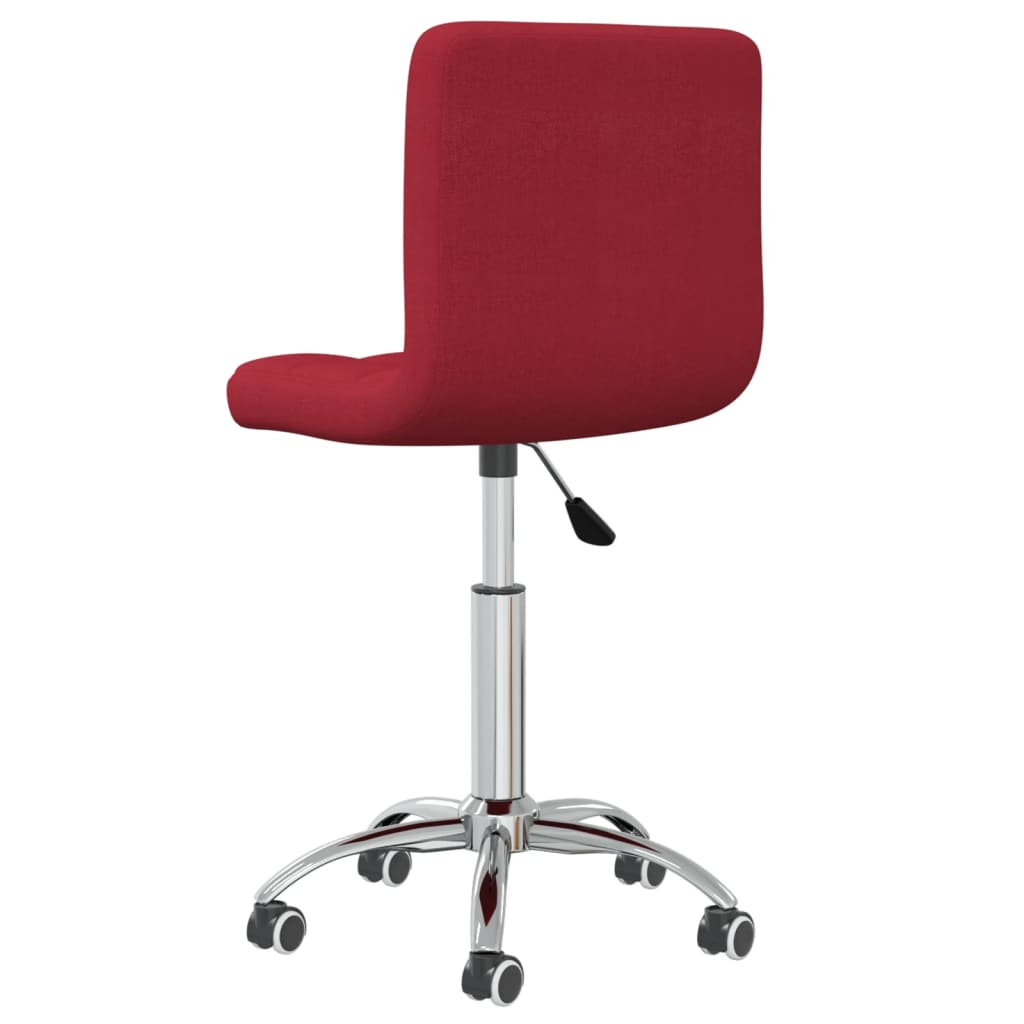 Bürostuhl Drehbar Weinrot Stoff