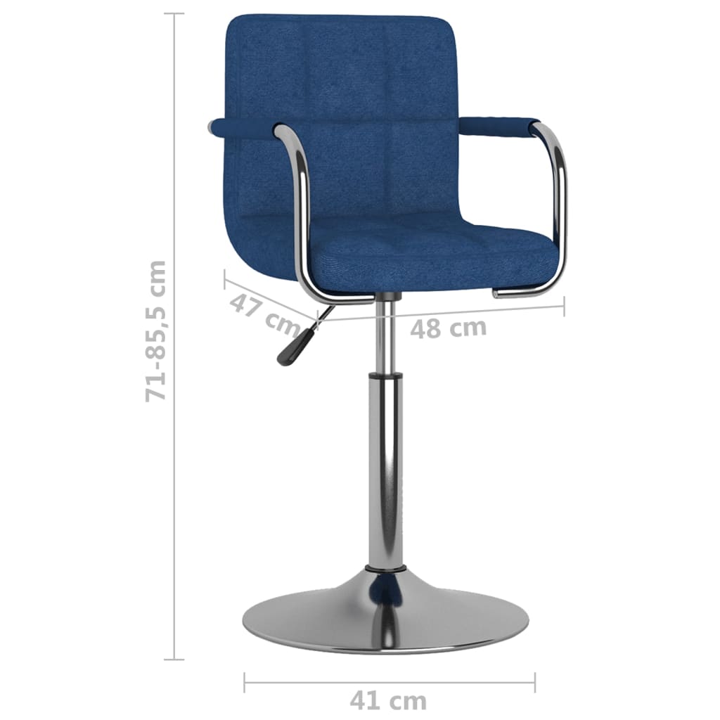 Barhocker Blau Stoff