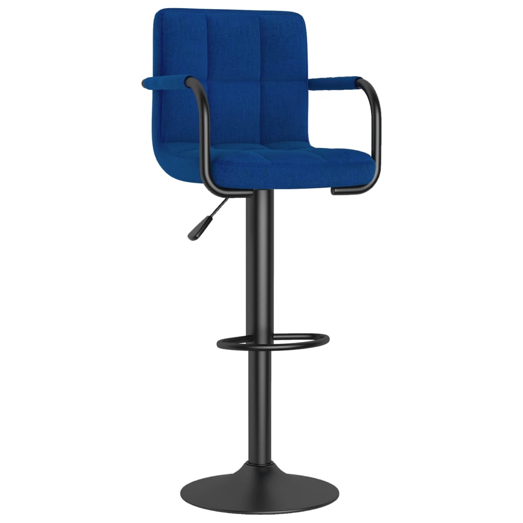 Barhocker 2 Stk. Blau Stoff