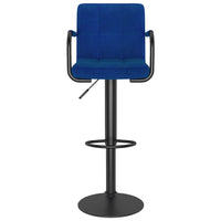 Barhocker 2 Stk. Blau Stoff